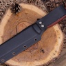 Нож OtusF N690, G10 черно-красная, ножны – kydex, выпуклая линза - фото