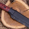 Нож OtusF N690, G10 черно-красная, ножны – kydex, выпуклая линза - фото