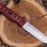 Нож OtusF N690, G10 черно-красная, ножны – kydex, выпуклая линза - фото