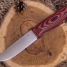 Нож OtusF N690, G10 черно-красная, ножны – kydex, выпуклая линза - фото