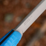 Нож NorthSF финка "Бочонок" N690, G10 синяя, ножны – kydex, выпуклая линза - фото