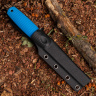 Нож NorthSF финка "Бочонок" N690, G10 синяя, ножны – kydex, выпуклая линза - фото