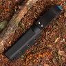 Нож NorthSF финка "Бочонок" N690, G10 синяя, ножны – kydex, выпуклая линза - фото