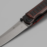 Складной нож Whisper D2 StoneWash red-black G10, На подшипнике - фото