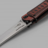 Складной нож Whisper D2 StoneWash red-black G10, На подшипнике - фото
