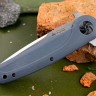 Складной нож Biker X D2 Stonewash Gray Titanium - фото