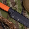 Нож OtusF CPR, G10 оранжевая, ножны – kydex, выпуклая линза - фото