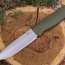 Нож OtusF CPR, G10 оливковая, ножны – kydex, выпуклая линза - фото