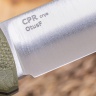 Нож OtusF CPR, G10 оливковая, ножны – kydex, выпуклая линза - фото