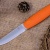 Нож NorthSF финка &quot;Бочонок&quot; N690, G10 оранжевая, ножны – kydex, выпуклая линза