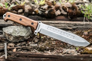 Нож выживания Survivalist X AUS-8 StoneWash Орех