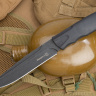 Нож "Коршун-2" (AUS-8, stonewash черный, эластрон) - фото