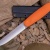 Нож NorthF финка &quot;Грибок&quot; N690, G10 оранжевая, ножны – kydex, выпуклая линза