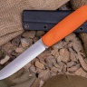 Нож NorthF финка "Грибок" N690, G10 оранжевая, ножны – kydex, выпуклая линза - фото