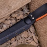Нож NorthF финка "Грибок" N690, G10 оранжевая, ножны – kydex, выпуклая линза - фото