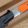Нож TytoF N690, G10 оранжевая, ножны – kydex, выпуклая линза - фото