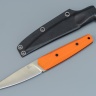 Нож TytoF N690, G10 оранжевая, ножны – kydex, выпуклая линза - фото