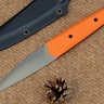 Нож TytoF N690, G10 оранжевая, ножны – kydex, выпуклая линза - фото