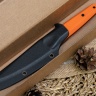 Нож TytoF N690, G10 оранжевая, ножны – kydex, выпуклая линза - фото