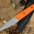 Нож TytoF N690, G10 оранжевая, ножны – kydex, выпуклая линза