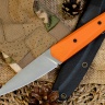 Нож TytoF N690, G10 оранжевая, ножны – kydex, выпуклая линза - фото