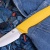 Нож UlulaF скиннер N690, G10 желтая, ножны – kydex, выпуклая линза