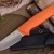 Нож UlulaF скиннер N690, G10 оранжевая, ножны – kydex, выпуклая линза