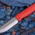 Нож HootF N690, G10 красная, ножны – kydex, выпуклая линза