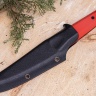 Нож TytoF N690, G10 красная, ножны – kydex, выпуклая линза - фото
