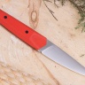 Нож TytoF N690, G10 красная, ножны – kydex, выпуклая линза - фото