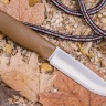 Нож OtusF N690, G10 Песчаная, ножны – kydex, выпуклая линза - фото