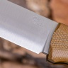 Нож OtusF N690, G10 Песчаная, ножны – kydex, выпуклая линза - фото