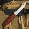 Нож NorthSF финка "Бочонок" M390, G10 черно-красная - фото