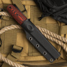 Нож NorthSF финка "Бочонок" M390, G10 черно-красная - фото
