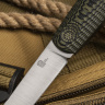 Нож NorthSF финка "Бочонок" M390, G10 черно-оливковая - фото