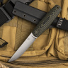 Нож NorthSF финка "Бочонок" M390, G10 черно-оливковая - фото