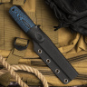 Нож NorthSF финка "Бочонок" M390, G10 черно-синяя - фото
