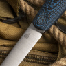 Нож NorthSF финка "Бочонок" M390, G10 черно-синяя - фото