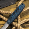 Нож NorthSF финка "Бочонок" M390, G10 черно-синяя - фото