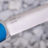 Нож NorthF финка "Грибок" N690, G10 синяя, ножны – kydex, выпуклая линза - фото