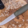 Нож NorthF финка "Бочка" CPR, G10 оливковая, ножны – kydex, выпуклая линза - фото