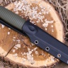 Нож NorthF финка "Бочка" CPR, G10 оливковая, ножны – kydex, выпуклая линза - фото