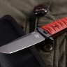 Складной нож "Badyuk-Tanto" red/black (Brutalica) - фото