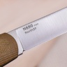 Нож NorthSF финка "Бочонок" N690, G10 песчаная, ножны – kydex, выпуклая линза - фото