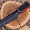 Нож NorthF финка "Грибок" CPR, G10 красная, ножны – kydex, выпуклая линза - фото