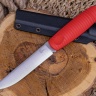 Нож NorthF финка "Грибок" CPR, G10 красная, ножны – kydex, выпуклая линза - фото