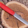 Нож NorthF финка "Грибок" CPR, G10 красная, ножны – kydex, выпуклая линза - фото