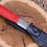 Нож NorthF финка "Грибок" CPR, G10 красная, ножны – kydex, выпуклая линза - фото