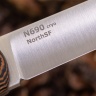 Нож NorthSF финка "Бочонок" N690, G10 черно-оранжевая, ножны – kydex, выпуклая линза - фото