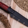 Нож NorthF финка "Грибок" CPR, G10 черно-красная, ножны – kydex, выпуклая линза - фото